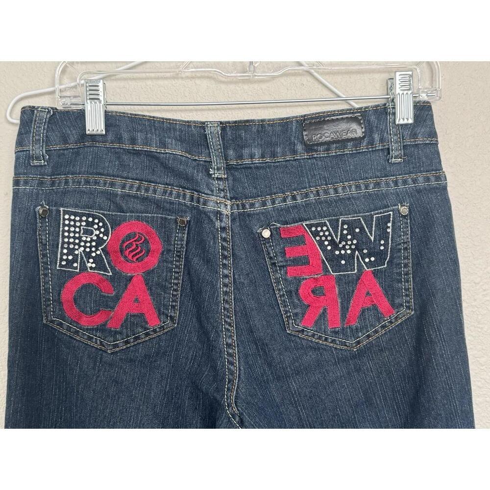 Rocawear Classic Women‎ Denim Jeans Pants 7 Glam Bling Embellished - Picture 4 of 13